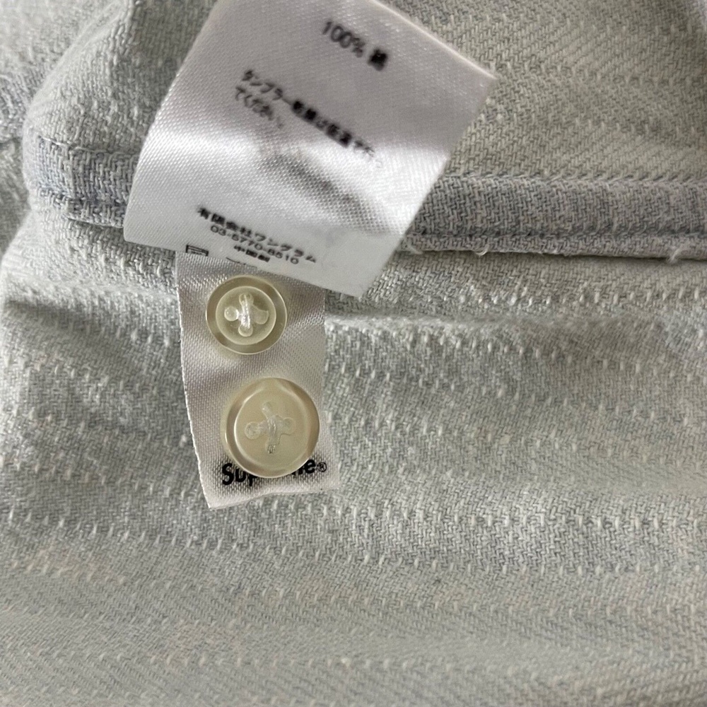 Supreme Men's Shirt Sz L Large Black Button Up Brushed Flannel Cotton NWOT RARE! - Picture 4 of 6